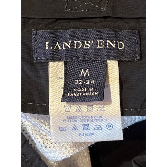 Lands End Mens Swim Trunks Size M Black - Picture 9 of 11